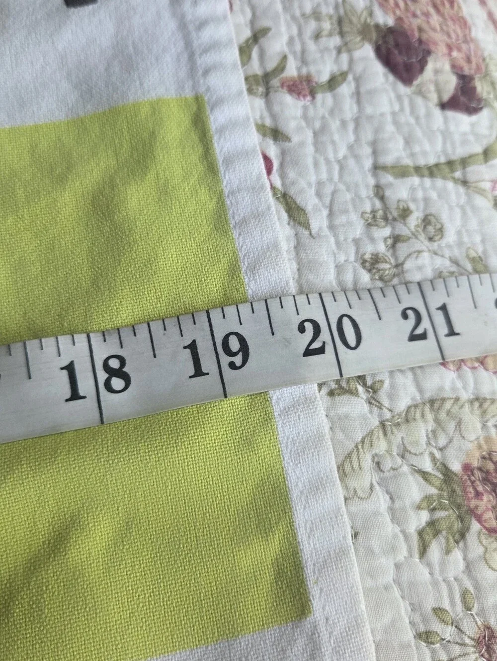Crate And Barrel Green & Red Numbered Quilt-Style Tea Towel